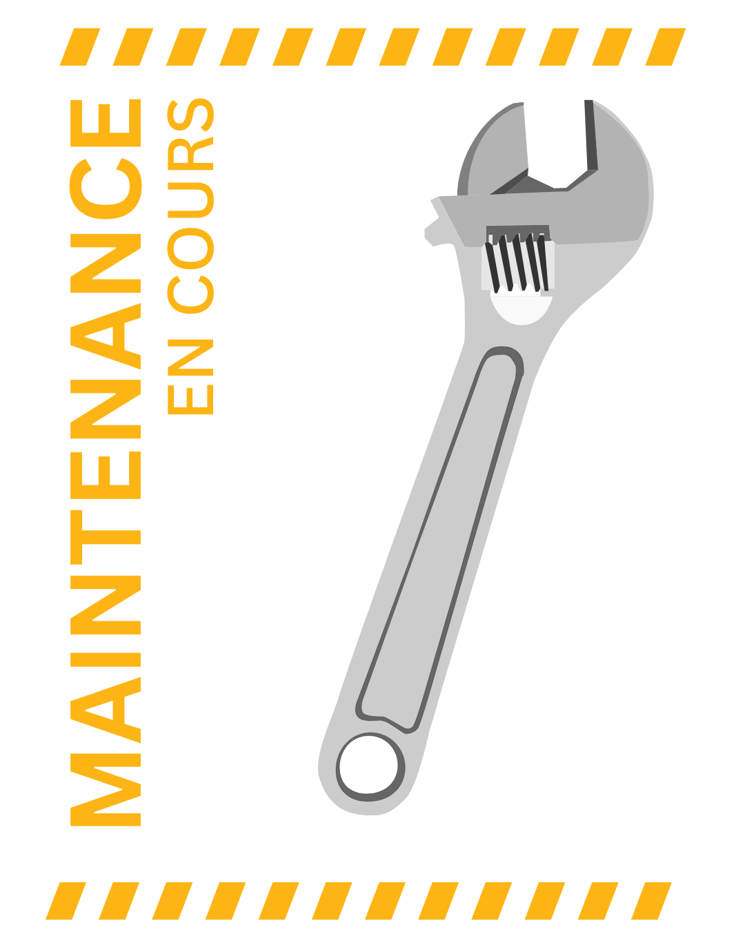 Affiche maintenance signalisation en cours